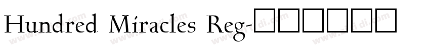 Hundred Miracles Reg字体转换